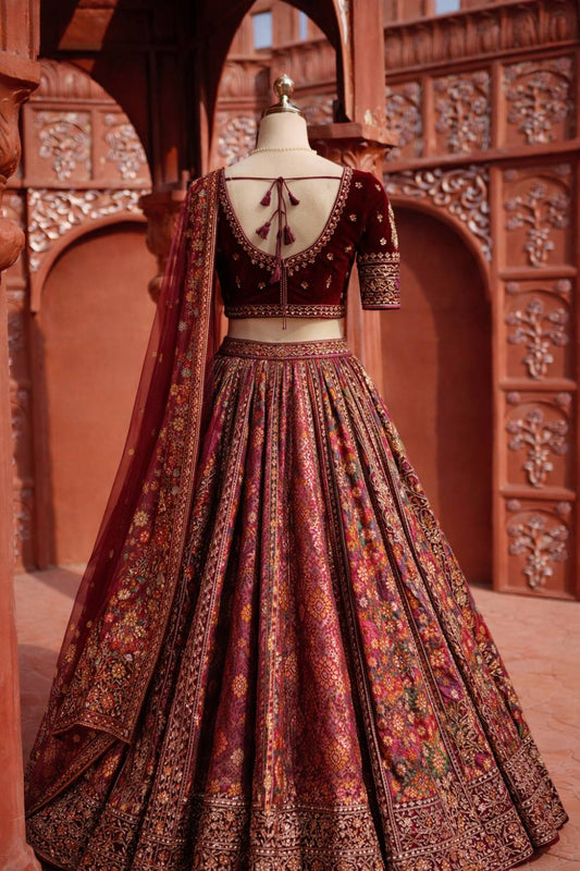 Bridal Maroon Lehenga
