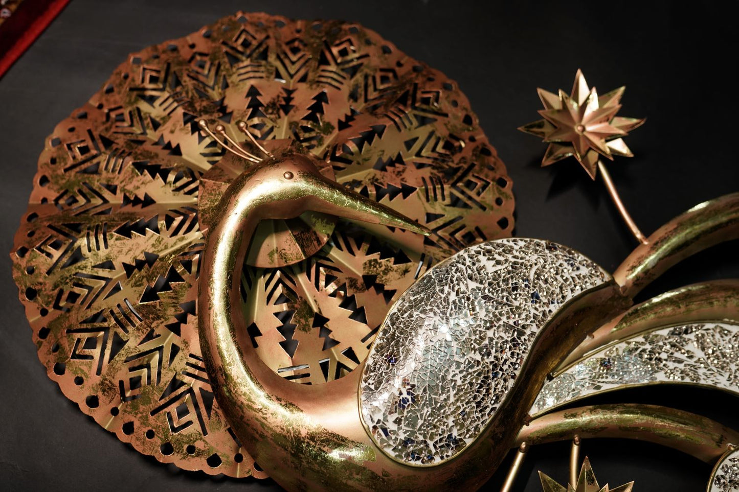 Metal Peacock Wall Art Decor