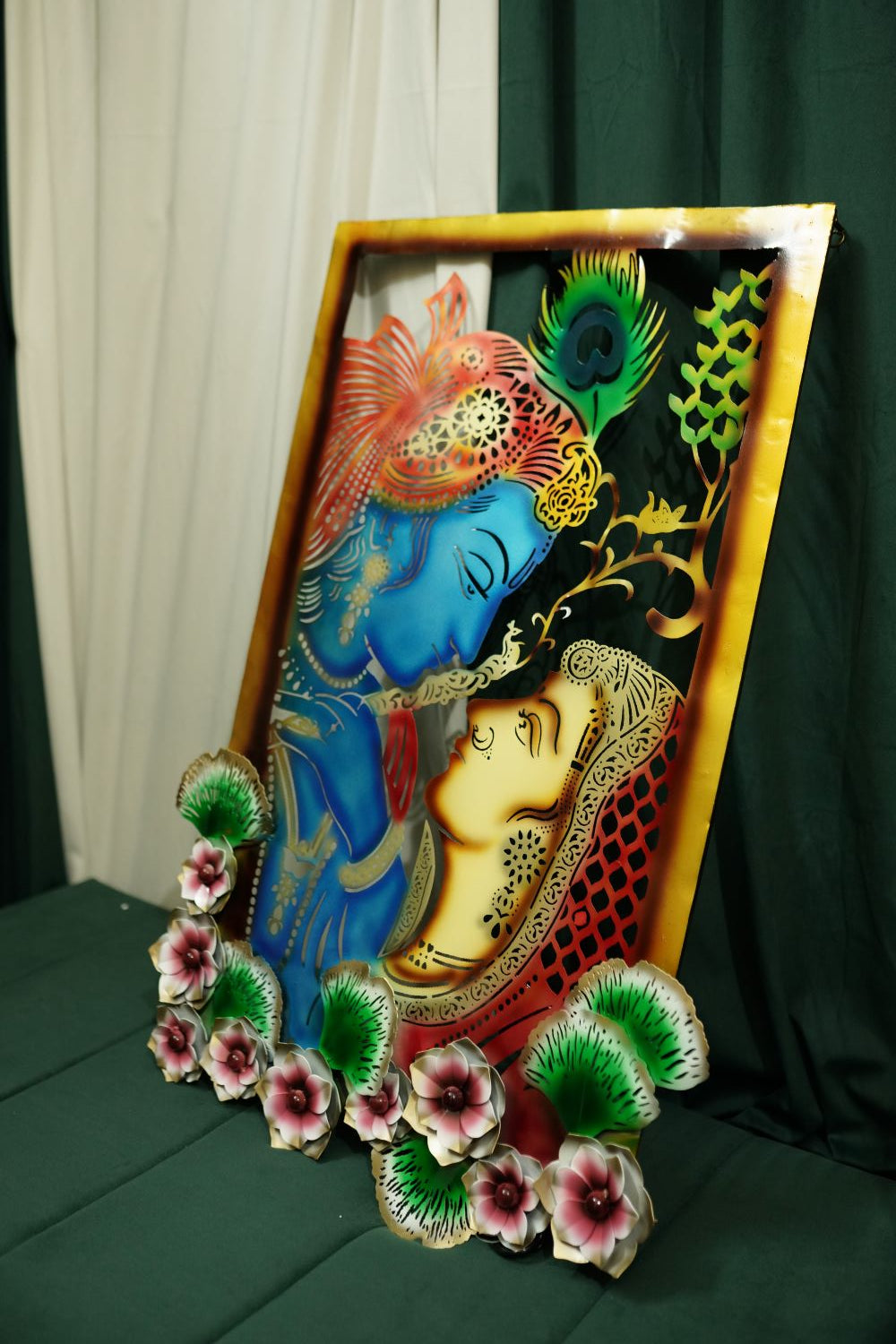 Radha Krishna Metal Wall Art