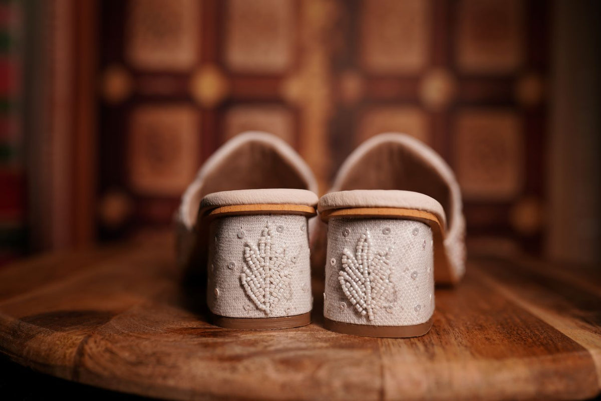 Embroidered Floral Mules