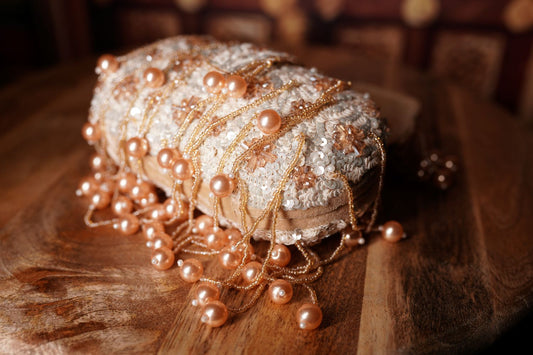 Pearl Crystal Bridal Clutch
