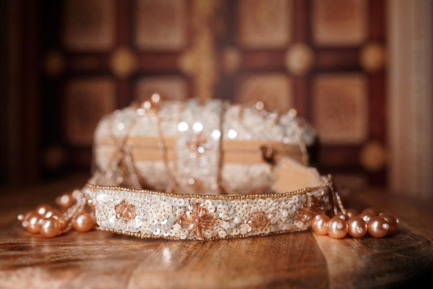 Pearl Crystal Bridal Clutch