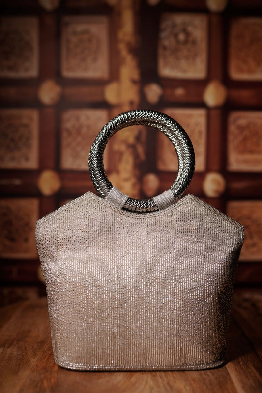Silver Embellished Potli Bag
