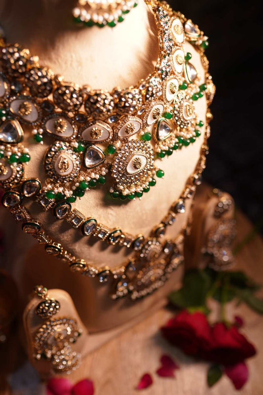 Oxidized Temple Bridal Set