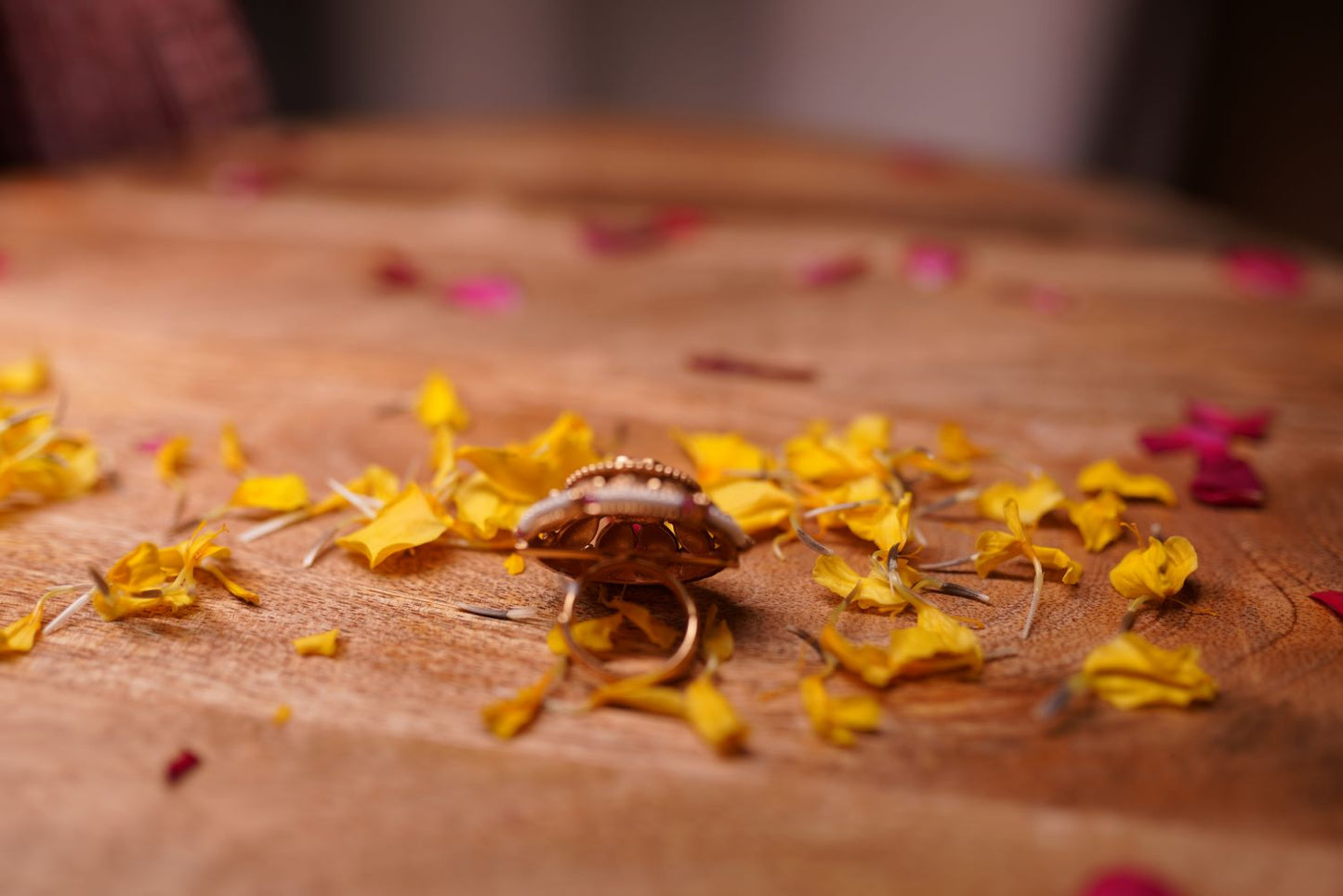 Ruby Flower Ring Vintage