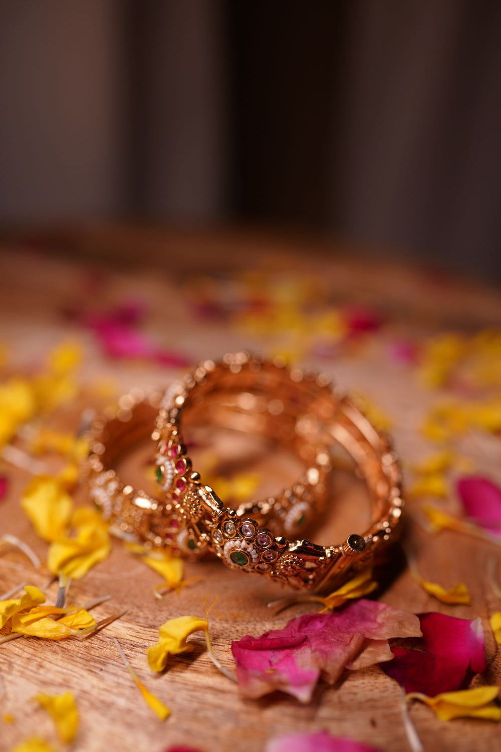 Kundan Bangles Set