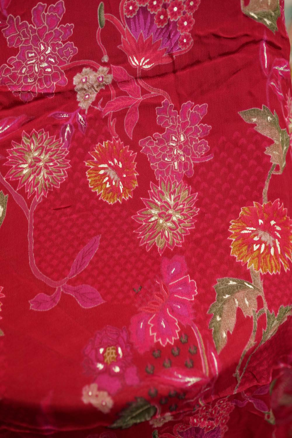 Organza Dupatta - Floral Embroidery