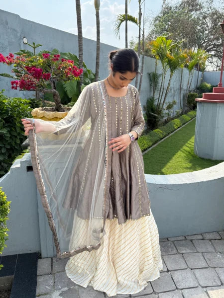 Gota-Patti Embellished Anarkali Set