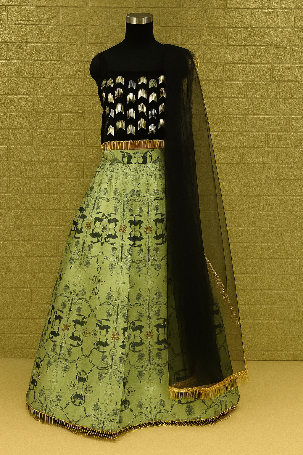 Embroidered Silk Lehnga