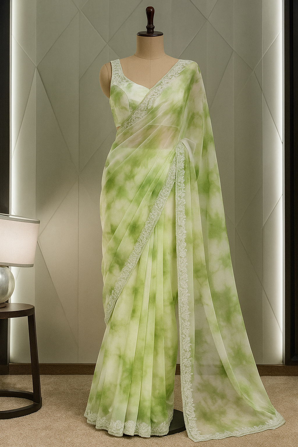 Embroidered Orgenza Saree