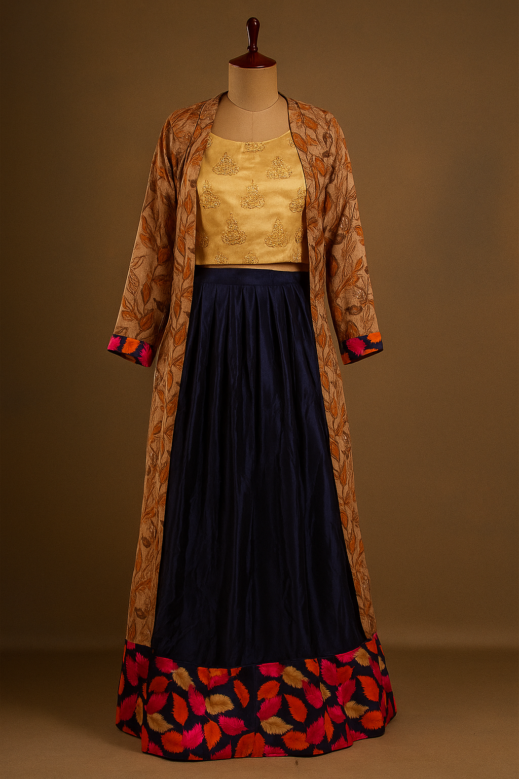 Indo-Western Lehenga With Shrug