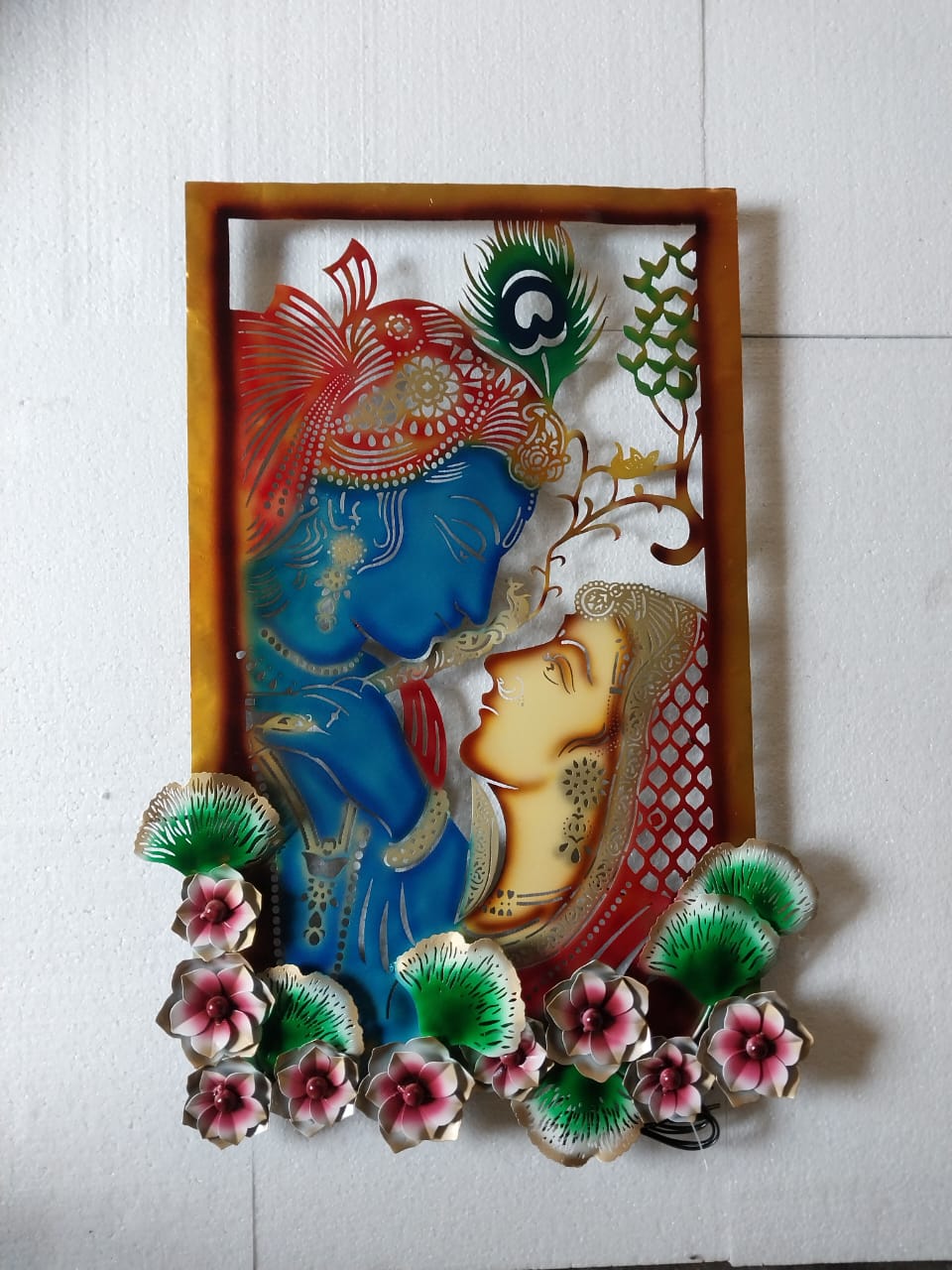 Radha Krishna Metal Wall Art