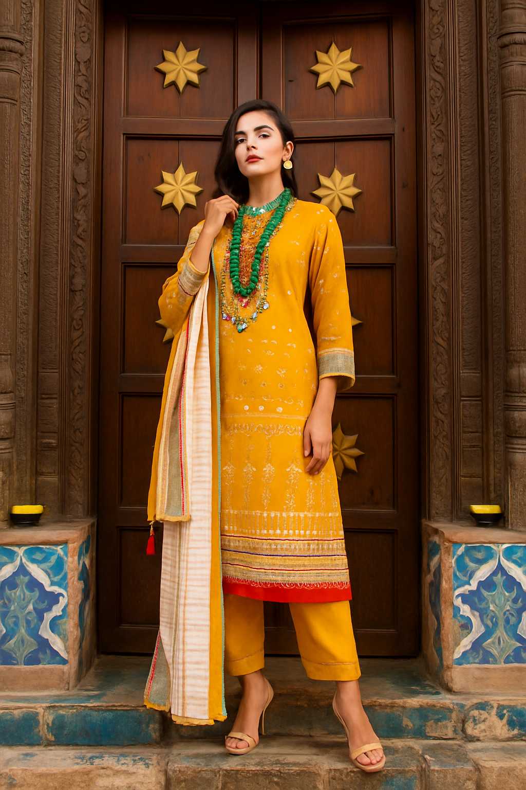 Fashiyano Every Day Comfort collection: A lightweight, breathable cotton-silk tunic paired with tapered trousers for a sophisticated daily ethnic look.