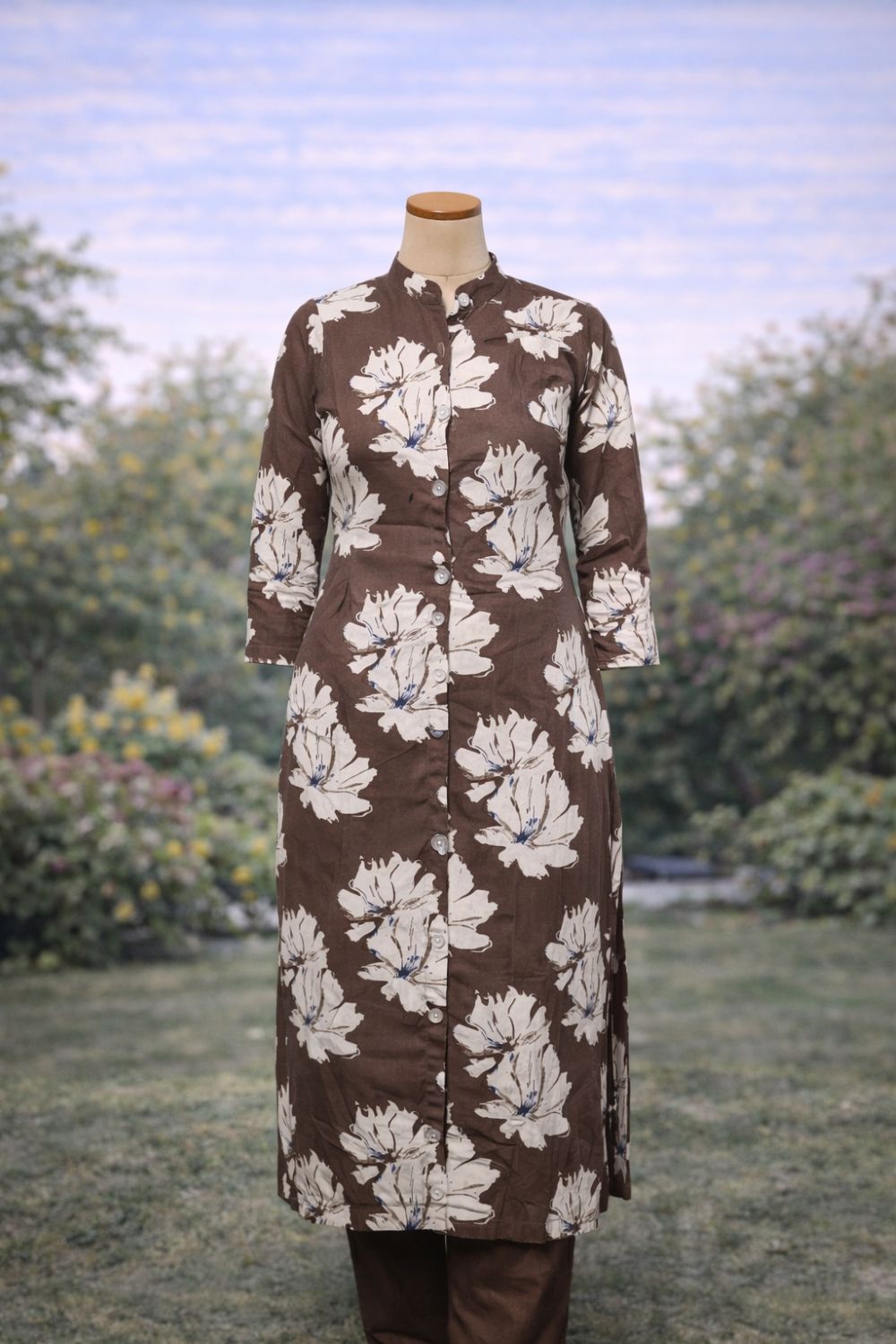 Mocha Leaf Palazzo Set