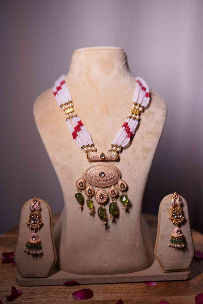 Antique Gold Jade Mala