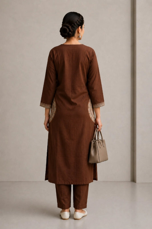 Aira Breathable Cotton Pheran Back View