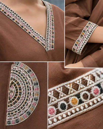 Aira Embroidered Pheran Set Zoom View