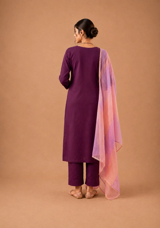 Aira Mulberry Grace Kurta Set