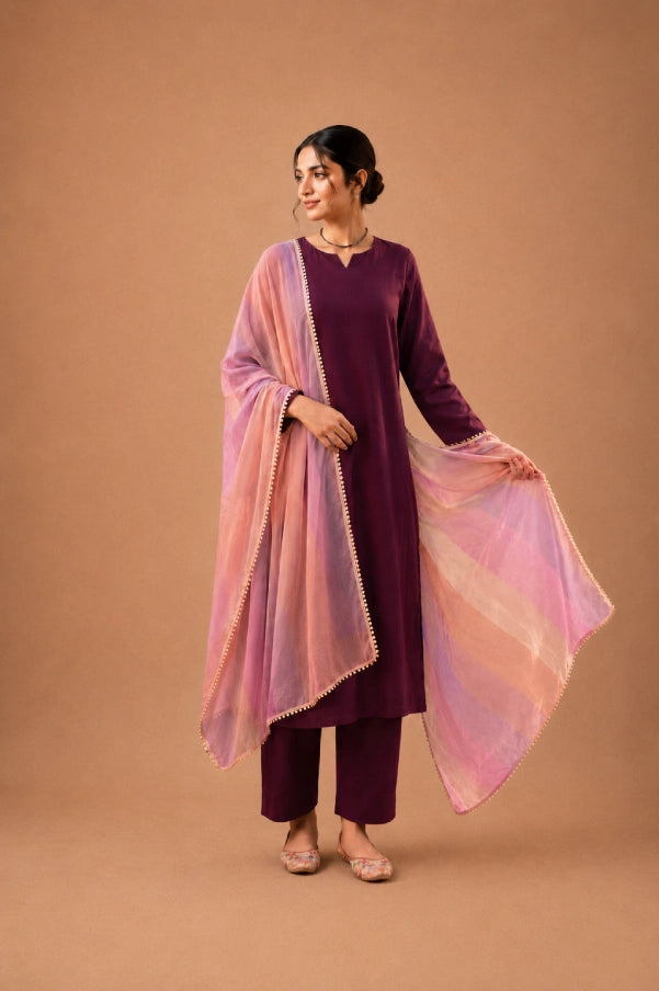 Aira Mulberry Grace Kurta Set