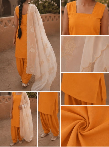 Aira Tangerine Suit Set Zoom View