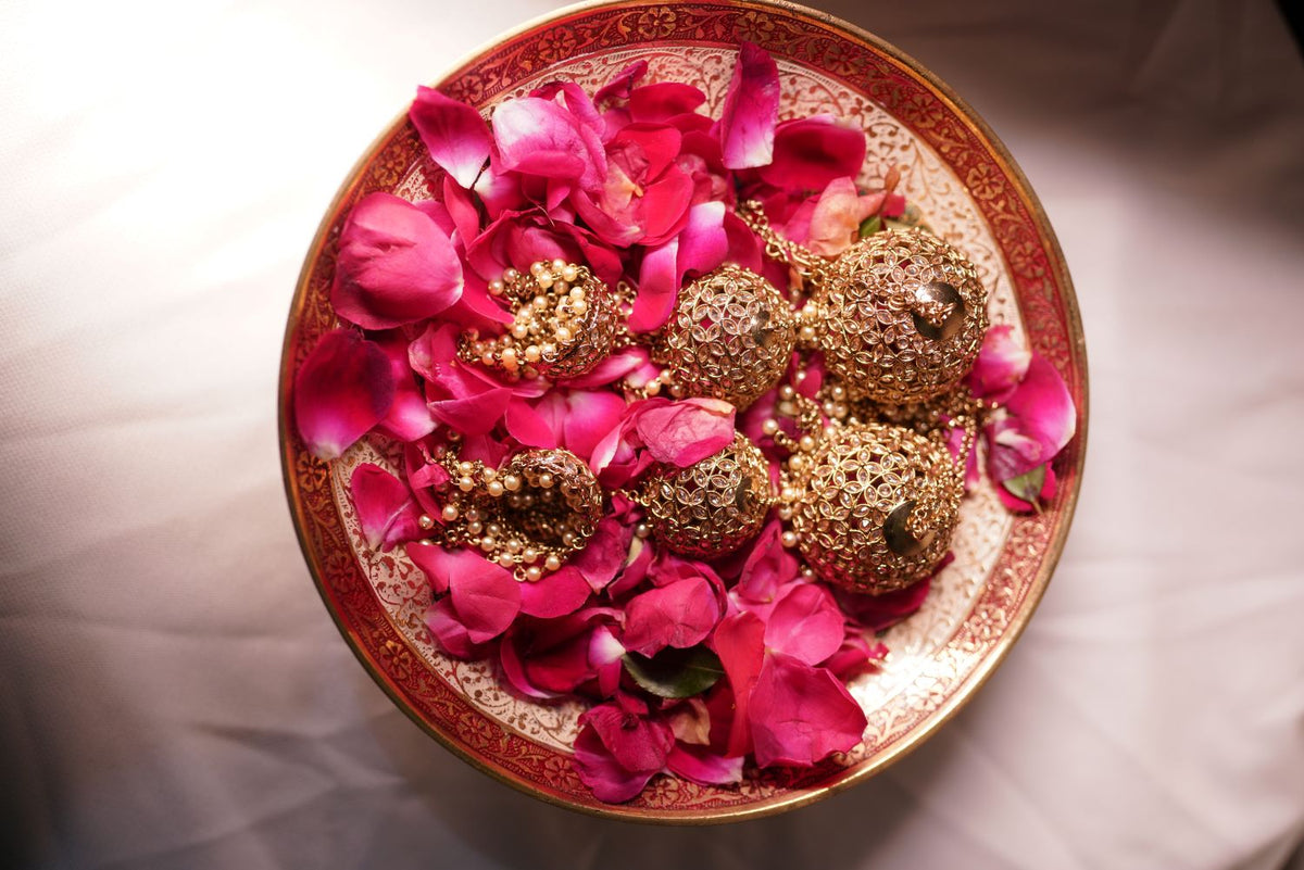 Bridal Kundan Kalire with jhumka detailing