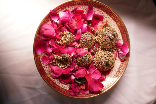 Bridal Kundan Kalire with jhumka detailing