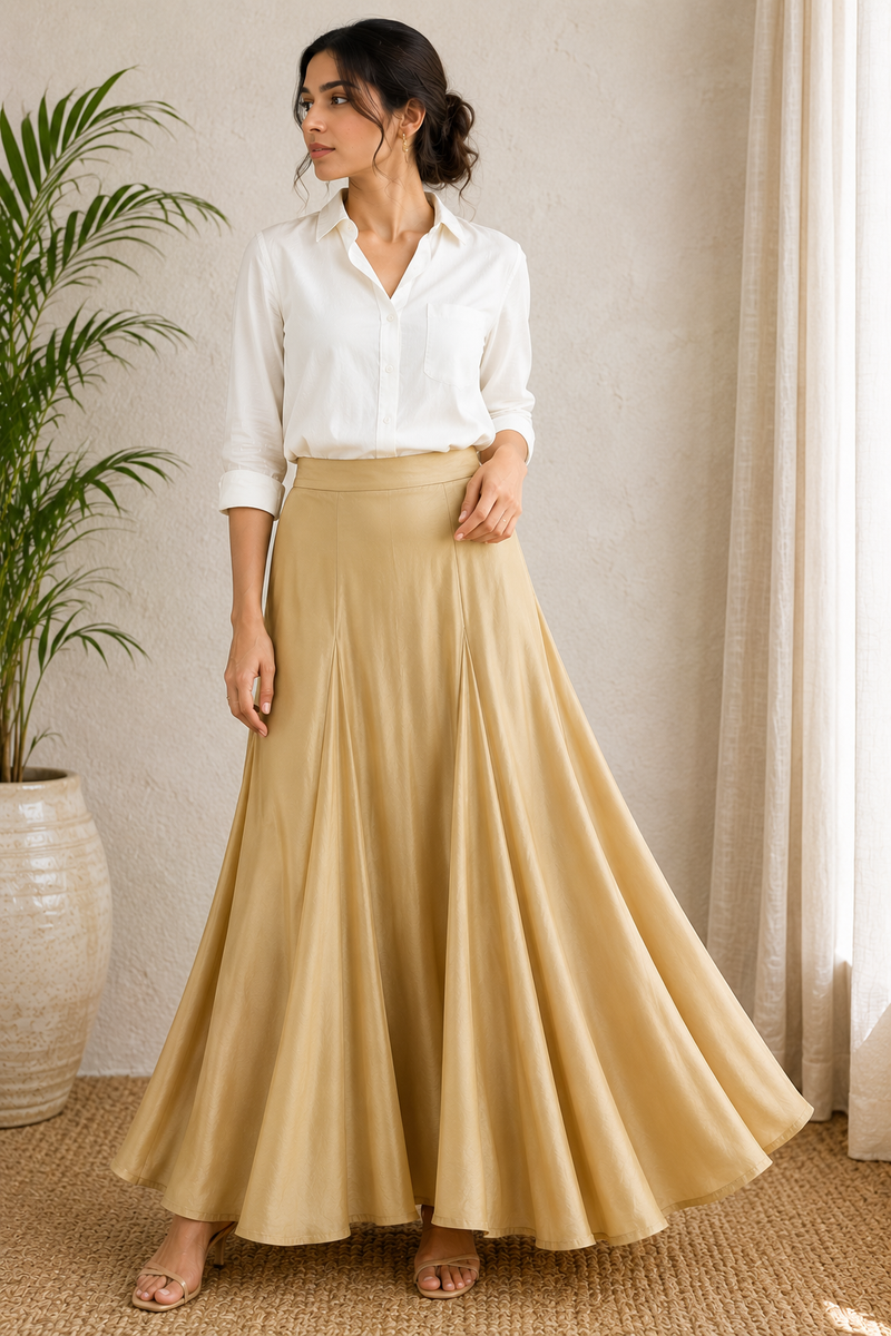 Godet Flare Skirt