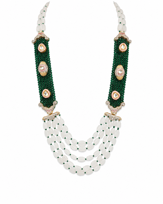 Emerald Pearl Layered Mala
