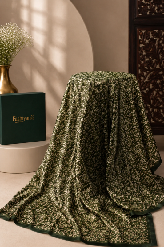 Olive Geometric Dupatta