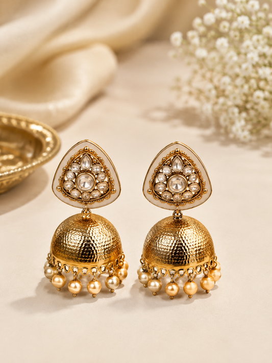 Temple Jhumka Earrings