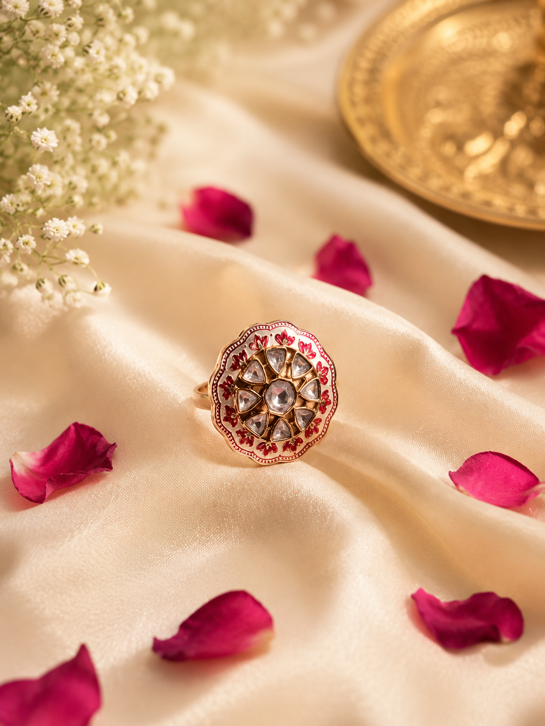 Ornate Floral Diamond Ring