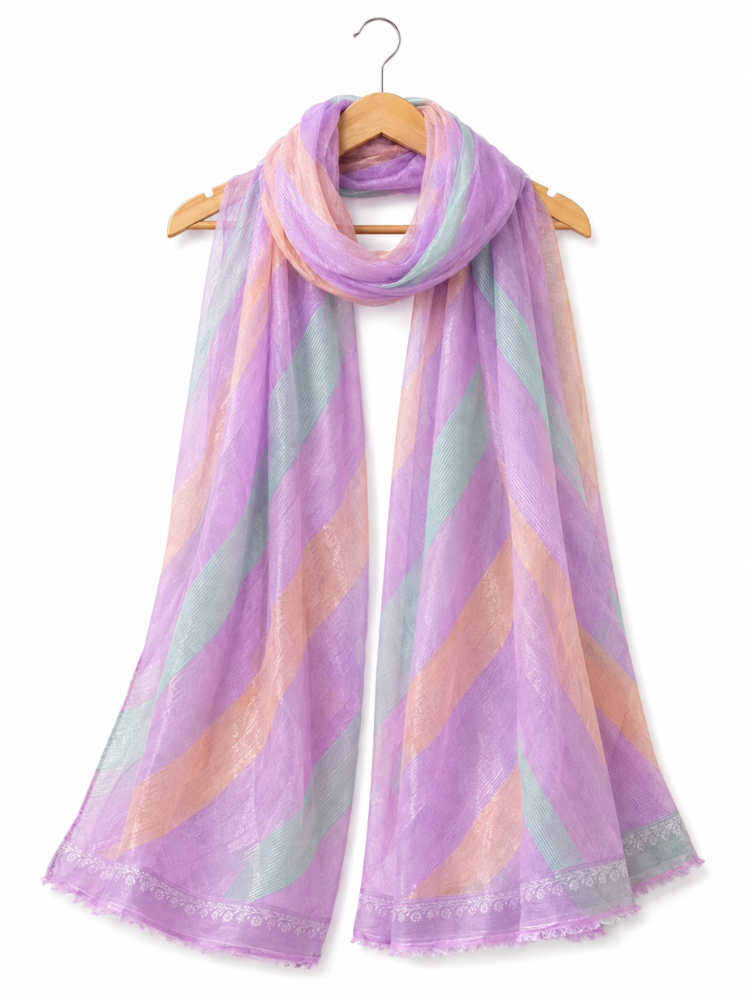 Pastel Striped Dupatta
