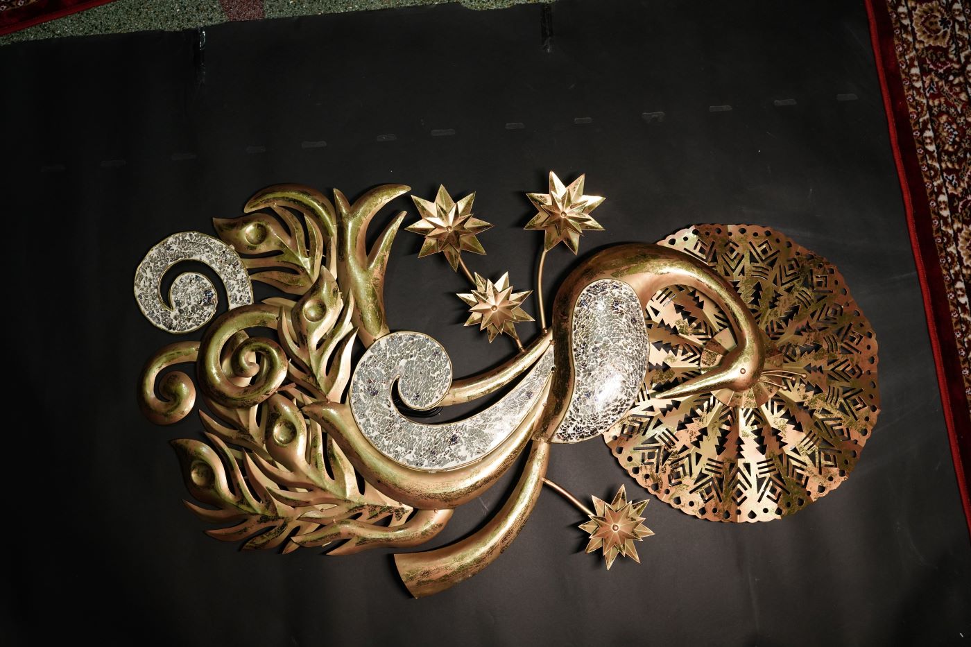 Metal Peacock Wall Art Decor