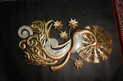 Metal Peacock Wall Art Decor