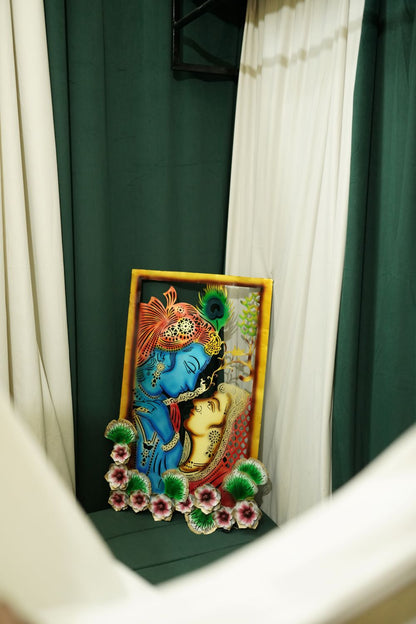 Radha Krishna Metal Wall Art