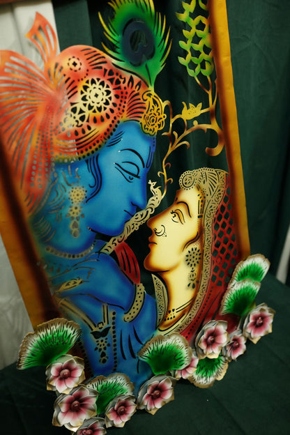Radha Krishna Metal Wall Art