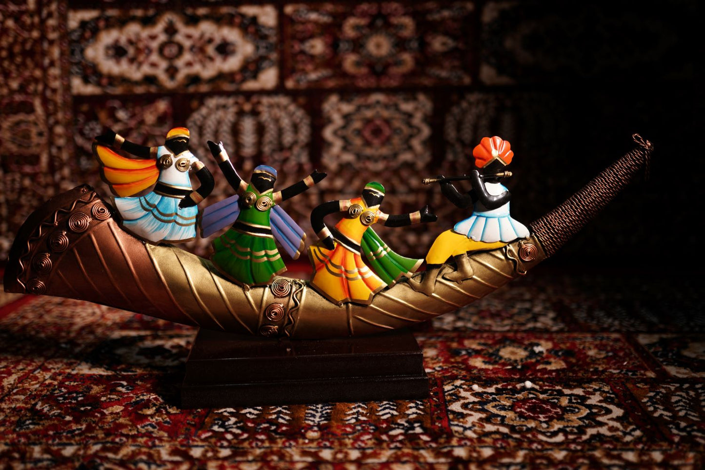 Multicolour Metal Baarat Shenahi Wall Art