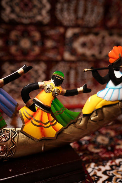 Multicolour Metal Baarat Shenahi Wall Art