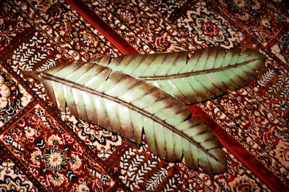 Green Banana Leafs Metal Wall Art