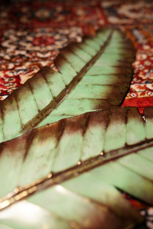 Green Banana Leafs Metal Wall Art