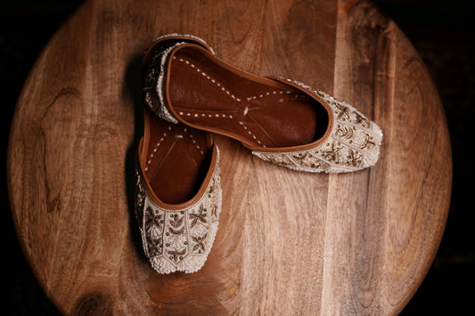 Pearl Ivory Bridal Juttis