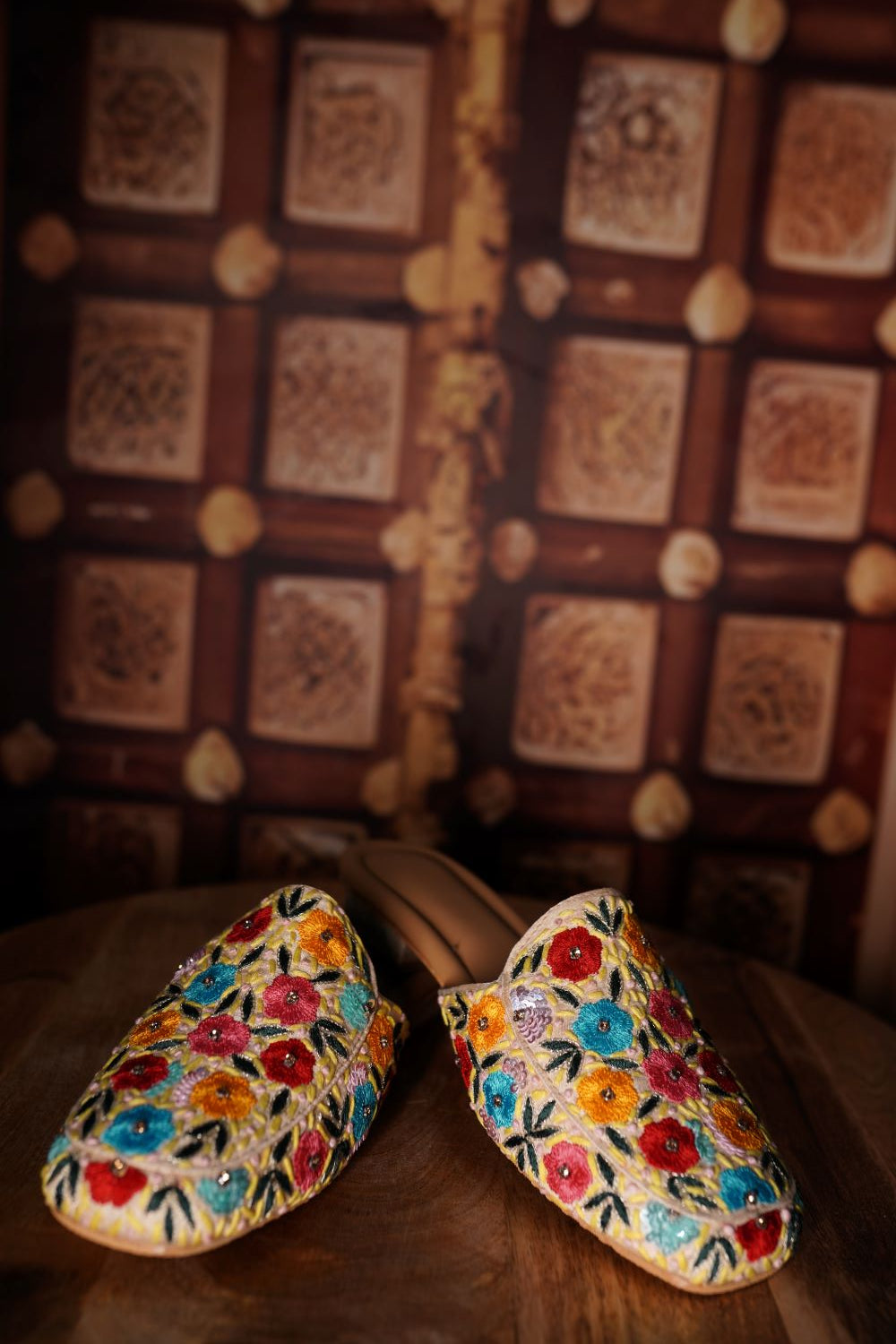 Multicolor Floral Mules