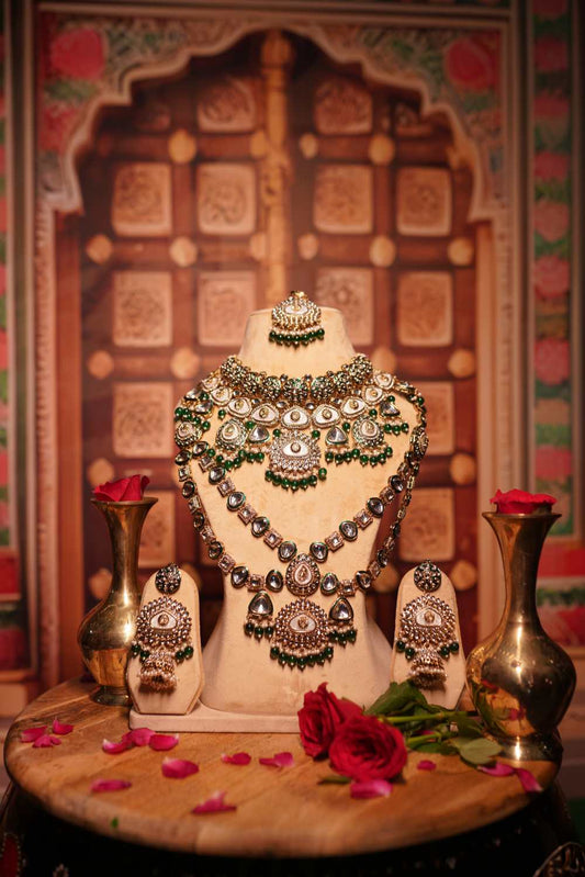 Oxidized Temple Bridal Set