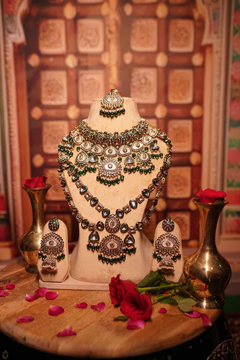 Oxidized Temple Bridal Set