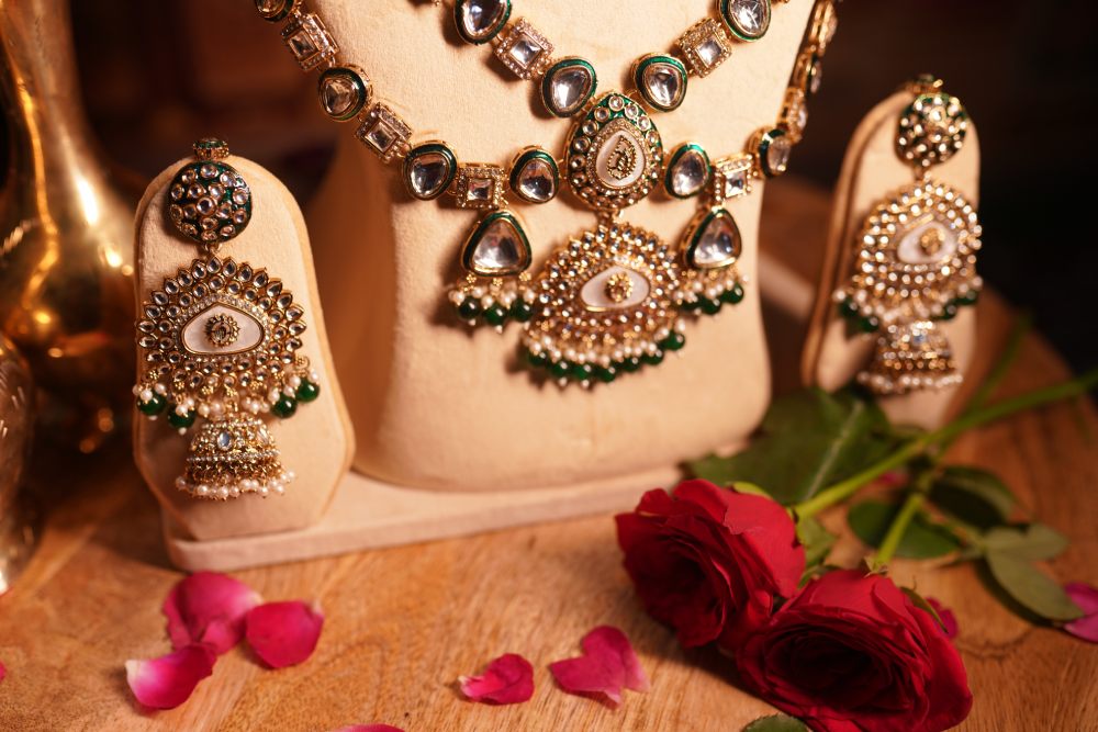 Oxidized Temple Bridal Set