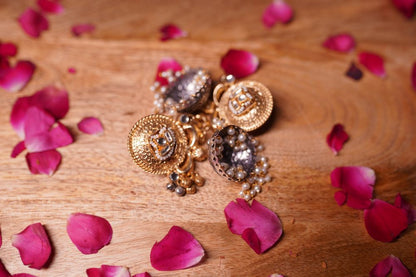 Dual-Tone Pearl Jhumka