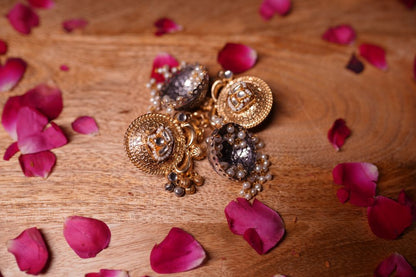 Dual-Tone Pearl Jhumka