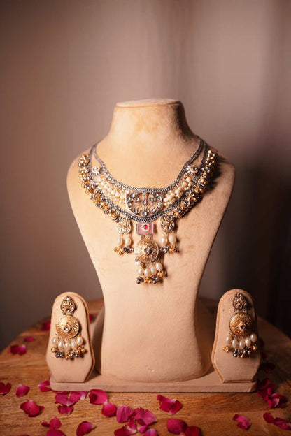 Dual-Tone Oxidized Necklace