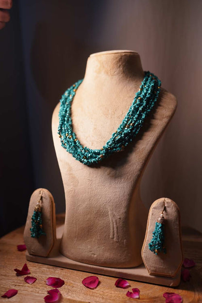 Natural Turquoise Beaded Mala