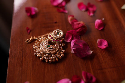 Premium Antique Gold Maang Tikka